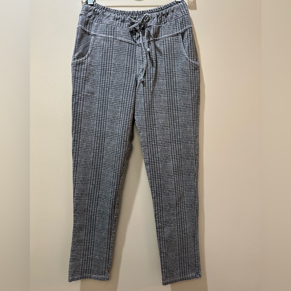 Pistache - Grey Plaid Pants